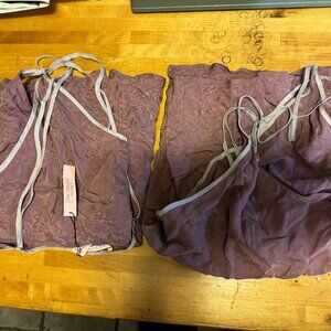 TWO (2) of VICTORIA'S SECRET SATIN CAMI VS SLEEP SHIRT TANK TOP NEW with TAGS